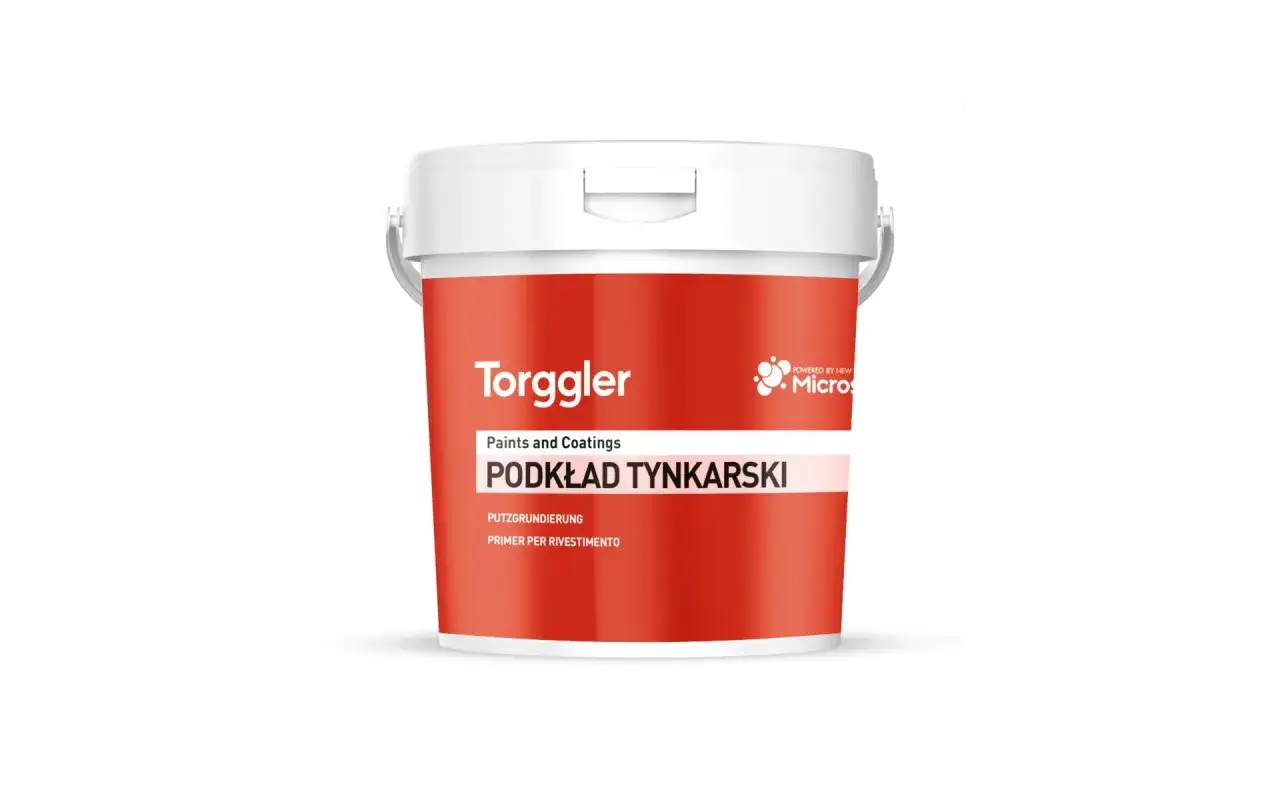 Wiadro z podkładem tynkarskim marki Torggler. Idealny do przygotowania powierzchni przed malowaniem.