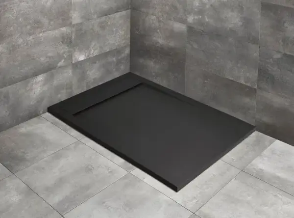 Brodzik 120x90 konglomerat czarny - idealne rozwiązanie do łazienki
